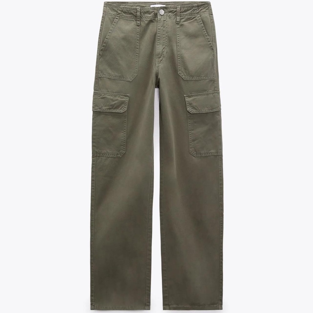Zara Green Cargo Pants - Size 2